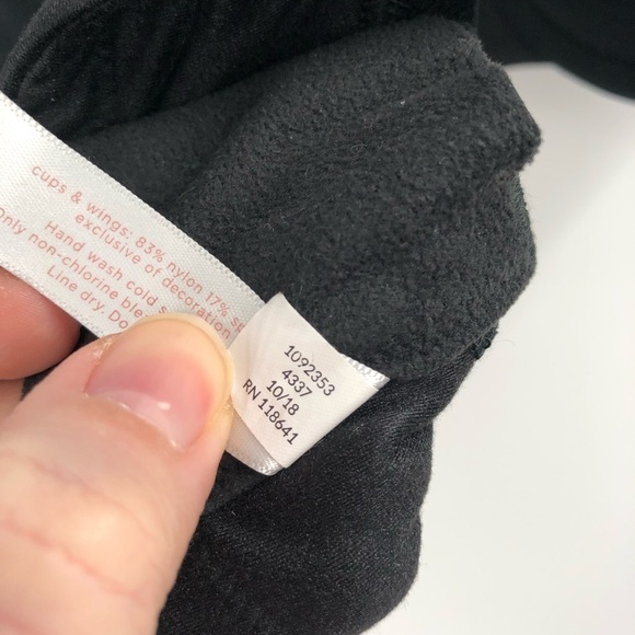 CACIQUE Lightly Lined T-Shirt Bra 42DDD 42F Black Underwire Bra Women Plus Size - Picture 9 of 9